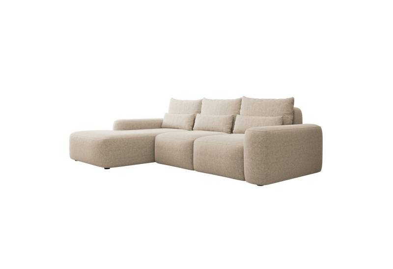 Selsey Ecksofa CARNOS, mit Schlaffunktion, Bettkasten, Chenille-Bezug, Lendenkissen von Selsey