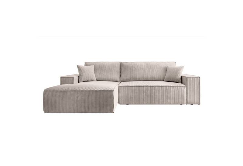 Selsey Ecksofa FARESE NEW, mit Schlaffunktion, Bettkasten und tierfreundlichem Cordbezug, 267 cm von Selsey
