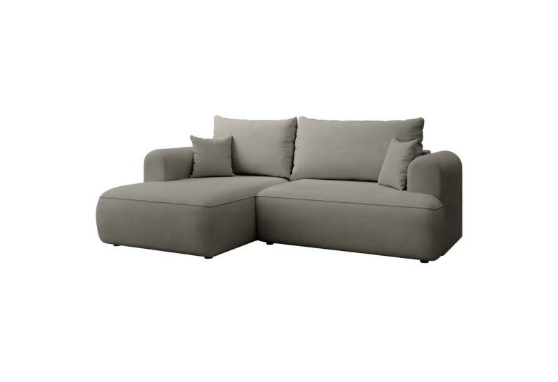 Selsey Ecksofa OVO MINI, Schlaffunktion 124x190 cm, Bettkasten, 2 Zierkissen von Selsey