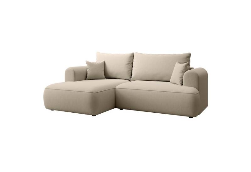 Selsey Ecksofa OVO MINI, Schlaffunktion 124x190 cm, Bettkasten, 2 Zierkissen von Selsey