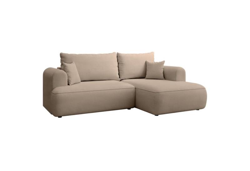Selsey Ecksofa OVO MINI, Schlaffunktion 124x190 cm, Bettkasten, 2 Zierkissen von Selsey