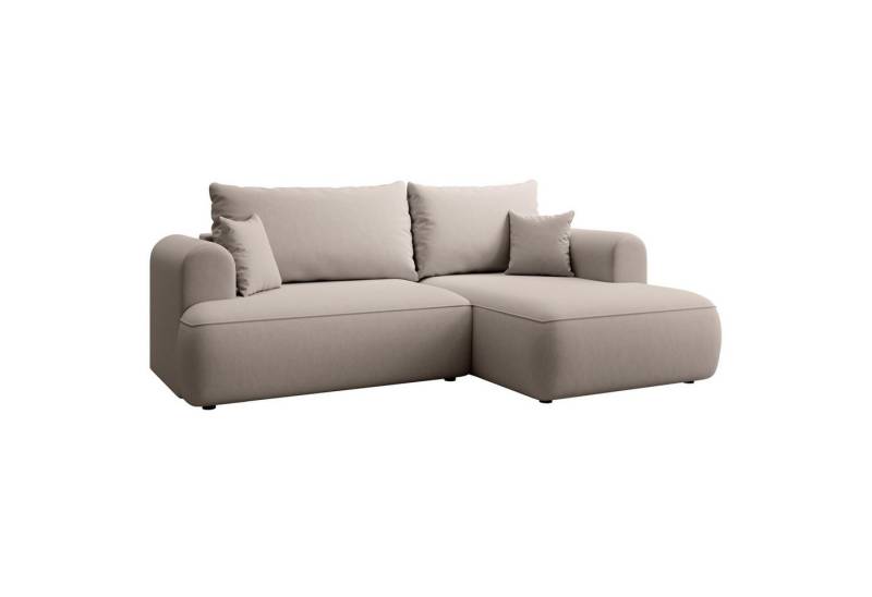 Selsey Ecksofa OVO MINI, Schlaffunktion 124x190 cm, Bettkasten, 2 Zierkissen von Selsey