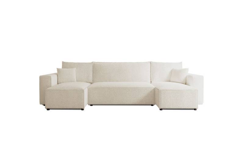 Selsey Wohnlandschaft SCARLO, mit Schlaffunktion, Bettkasten und Bouclé-Bezug von Selsey