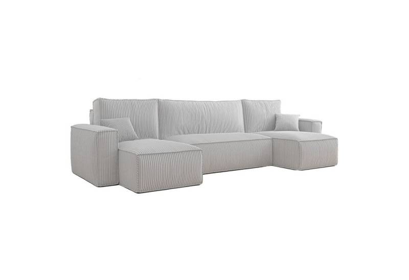 Selsey Wohnlandschaft SCARLO, mit Schlaffunktion, Bettkasten und Cordbezug von Selsey