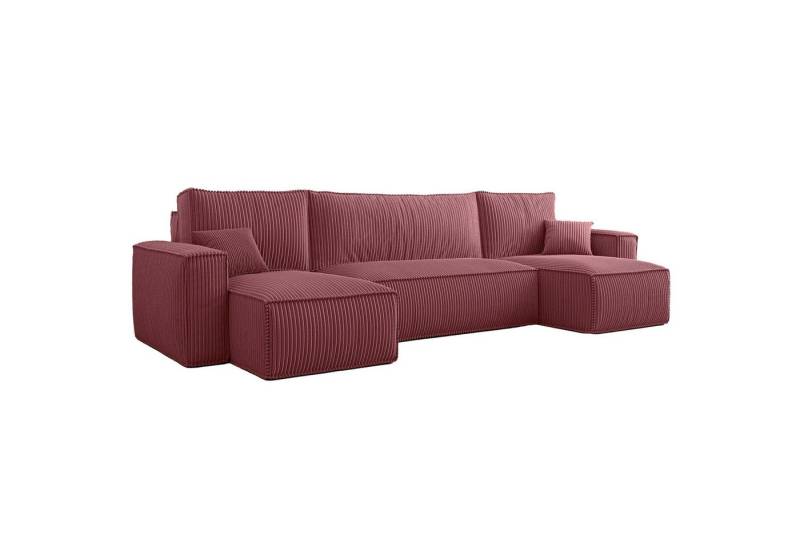 Selsey Wohnlandschaft SCARLO, mit Schlaffunktion, Bettkasten und Cordbezug von Selsey