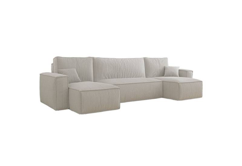 Selsey Wohnlandschaft SCARLO, mit Schlaffunktion, Bettkasten und Cordbezug von Selsey