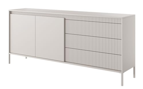 Selsey Falsetto Sideboard, Holzwerkstoff Metall, Beige, 187,10 cm largeur von Selsey