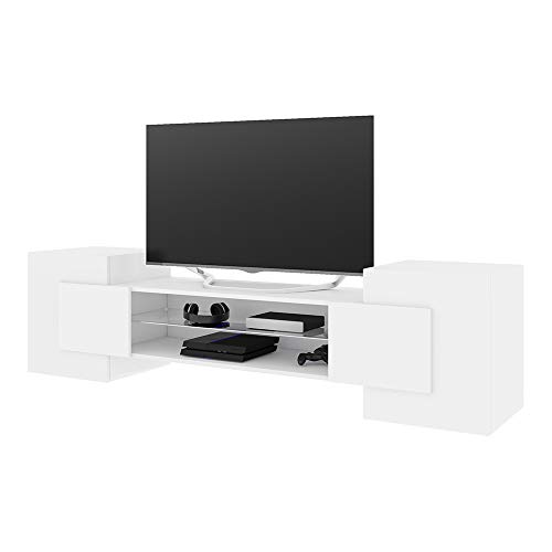 Selsey GAELIN – TV-Lowboard/Fernsehschrank in Weiß Stehend Modern 160 cm von Selsey
