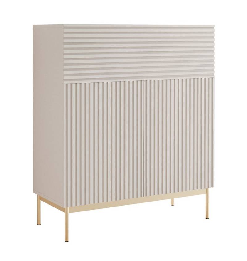 Selsey Highboard LINEARIS, Highboard in Kaschmirgrau mit LED und Rillenfront Selsey Highboard LINEARIS, Highboard in Kaschmirgrau mit LED und Rillenfront von Selsey