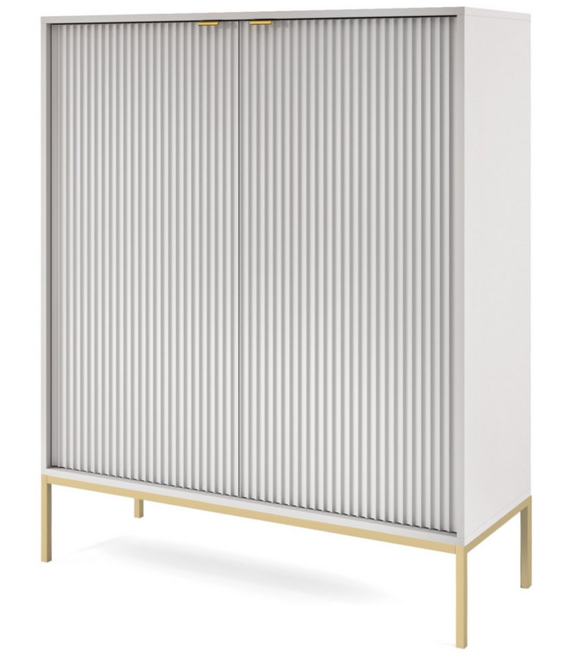 Selsey Highboard VELLORE, 2-türig mit 6 Fächern, goldenem Gestell, 125 cm hoch Selsey Highboard VELLORE, 2-türig mit 6 Fächern, goldenem Gestell, 125 cm hoch von Selsey
