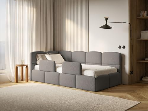 Selsey Jugendbett 90x200 cm Links Komfortables Polsterbett mit Bettkasten Sicherer Schlaf Rausfallschutz-Gitter Modernes Design Stabiler Holzrahmen Grau Ideal Kinderzimmer Selsey Jugendbett 90x200 cm Links Komfortables Polsterbett mit Bettkasten Sicherer Schlaf Rausfallschutz-Gitter Modernes Design Stabiler Holzrahmen Grau Ideal Kinderzimmer von Selsey