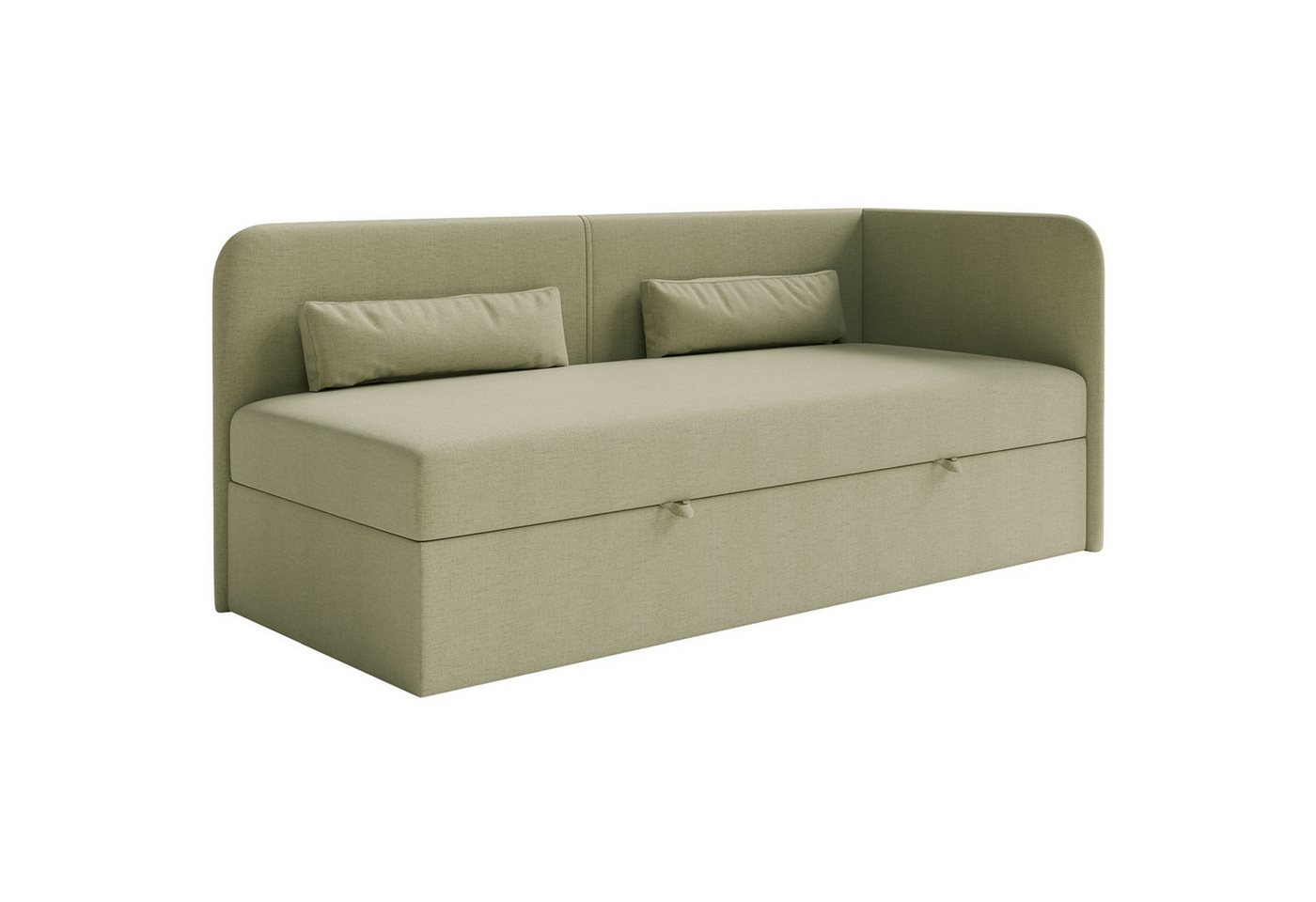 Selsey Jugendbett CALMMO, gepolstertes Einzelbett mit Kopfteil, Matratze, Stauraum, 90x200 cm Selsey Jugendbett CALMMO, gepolstertes Einzelbett mit Kopfteil, Matratze, Stauraum, 90x200 cm von Selsey