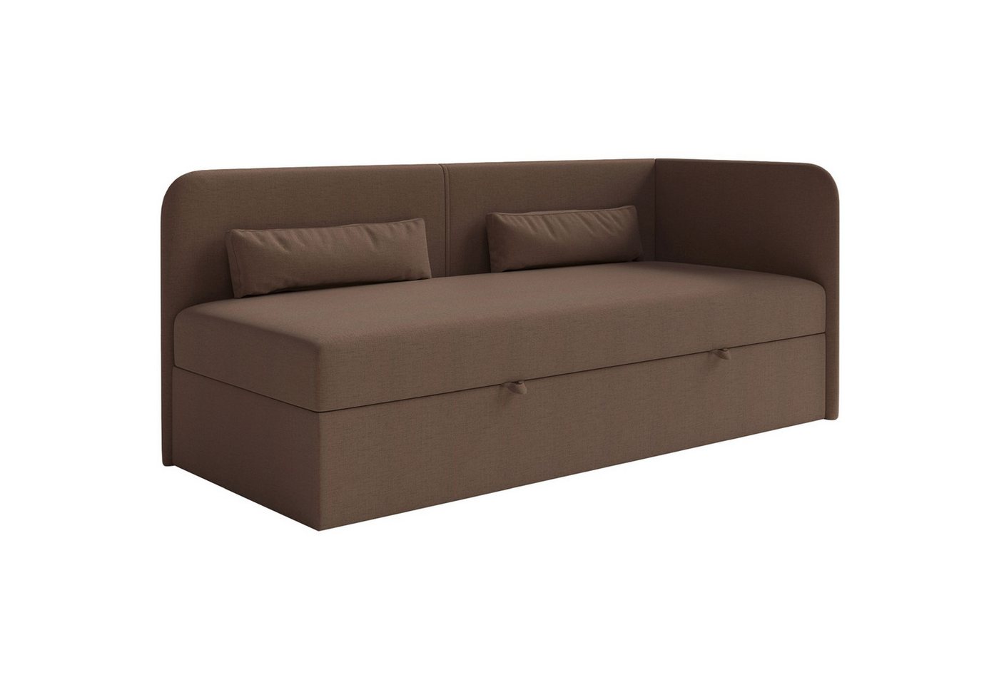 Selsey Jugendbett CALMMO, gepolstertes Einzelbett mit Kopfteil, Matratze, Stauraum, 90x200 cm Selsey Jugendbett CALMMO, gepolstertes Einzelbett mit Kopfteil, Matratze, Stauraum, 90x200 cm von Selsey