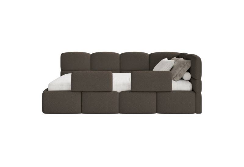 Selsey Jugendbett CLOUDY, mit Bettkasten, Bouclé, 90x200 cm, Kopfteil links oder rechts von Selsey