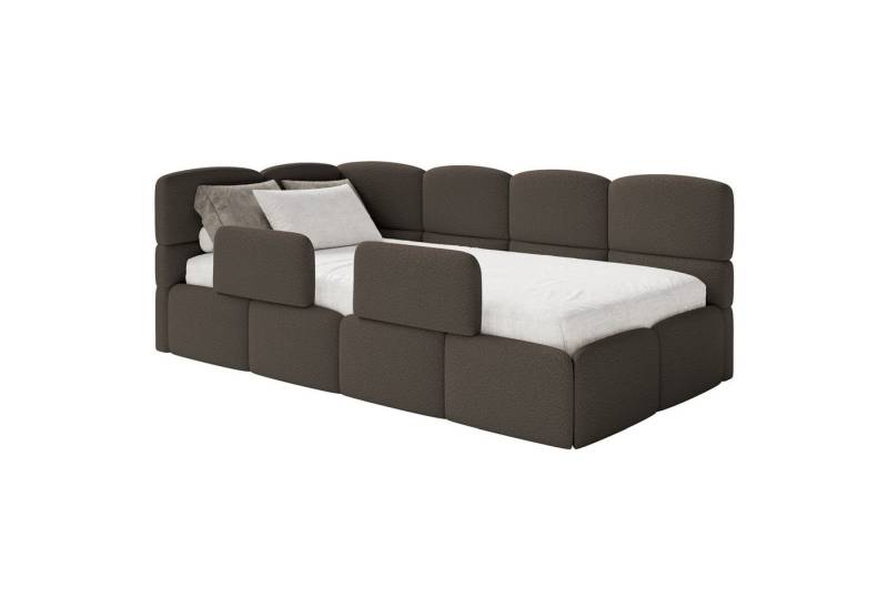 Selsey Jugendbett CLOUDY, mit Bettkasten, Bouclé, 90x200 cm, Kopfteil links oder rechts von Selsey