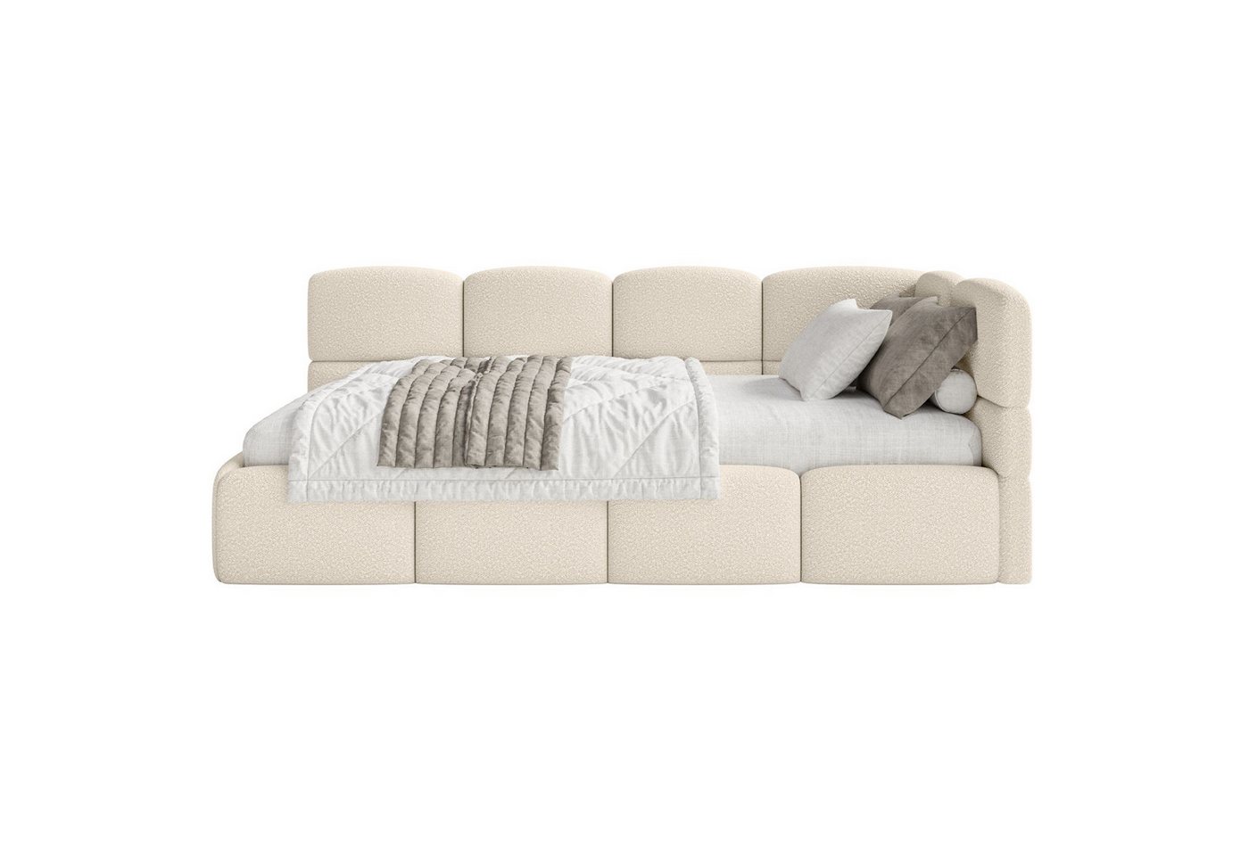 Selsey Jugendbett CLOUDY, mit Bettkasten, Bouclé, 90x200 cm, Kopfteil links oder rechts Selsey Jugendbett CLOUDY, mit Bettkasten, Bouclé, 90x200 cm, Kopfteil links oder rechts von Selsey