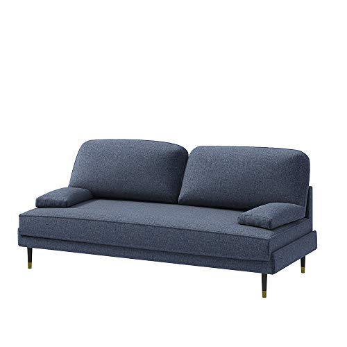 Selsey Kachave - Couch, Schlafsofa mit Liegefläche 83 x 200 cm, minimalistisch, 204 cm breit (Dunkelblau) von Selsey