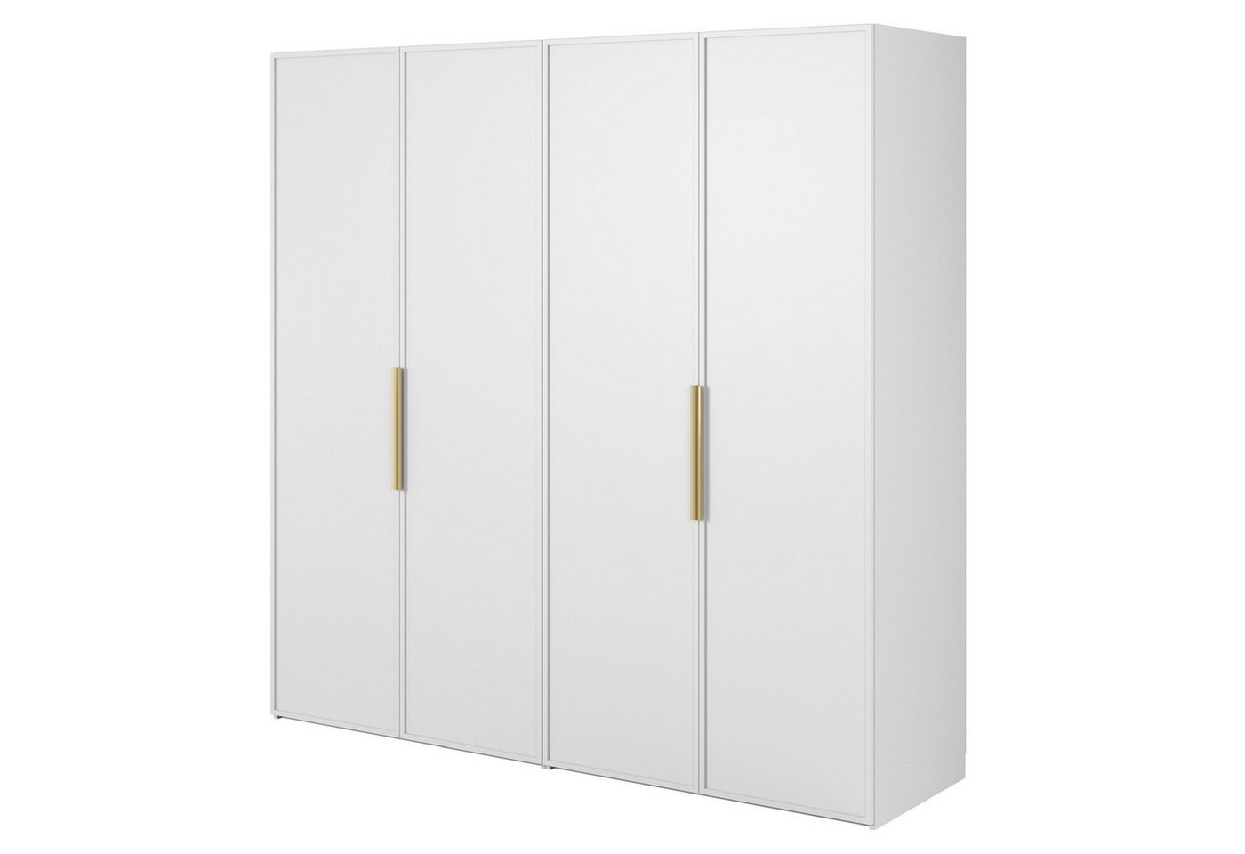 Selsey Kleiderschrank FRAME mit 3D-Optik, flexibler Innenaufteilung & Metallgriffen. von Selsey