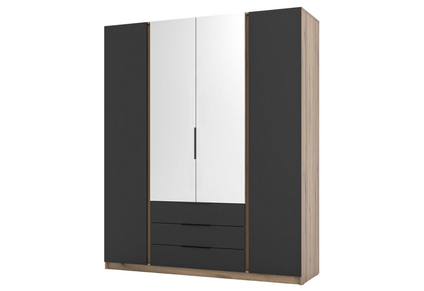 Selsey Kleiderschrank KAJA 4-türig mit Soft-Close, Kleiderstange und 11 Regalfächern, 200 cm Selsey Kleiderschrank KAJA 4-türig mit Soft-Close, Kleiderstange und 11 Regalfächern, 200 cm von Selsey