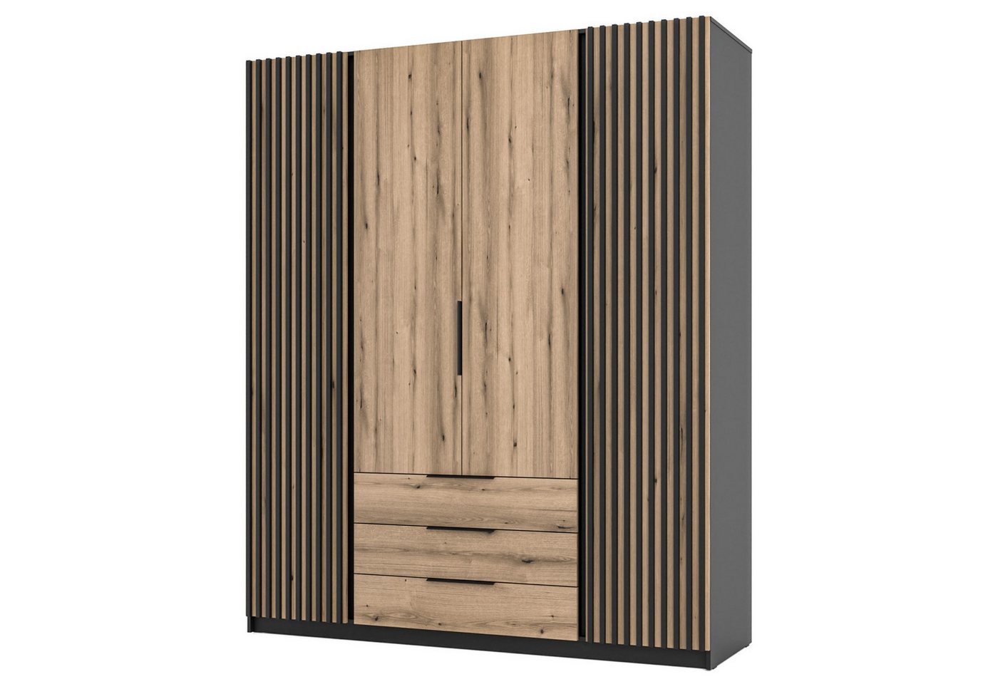Selsey Kleiderschrank KAJA 4-türig mit Soft-Close, Kleiderstange und 11 Regalfächern, 200 cm Selsey Kleiderschrank KAJA 4-türig mit Soft-Close, Kleiderstange und 11 Regalfächern, 200 cm von Selsey