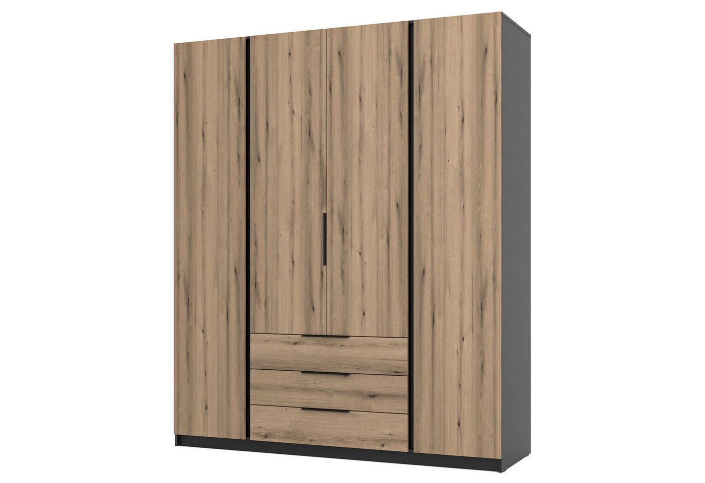 Selsey Kleiderschrank KAJA 4-türig mit Soft-Close, Kleiderstange und 11 Regalfächern, 200 cm Selsey Kleiderschrank KAJA 4-türig mit Soft-Close, Kleiderstange und 11 Regalfächern, 200 cm von Selsey