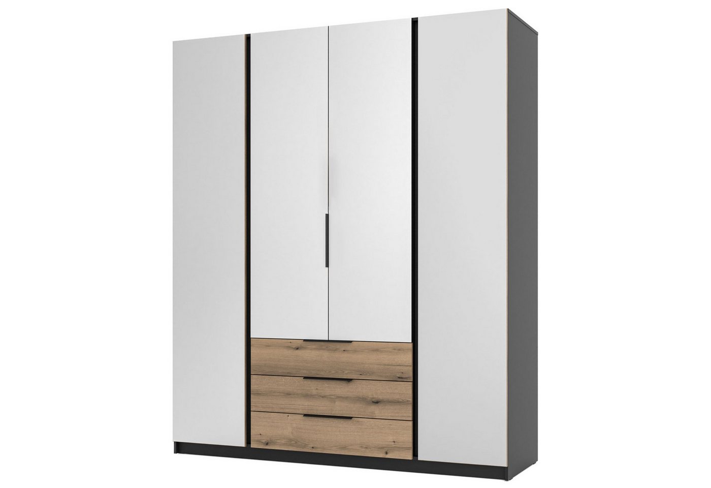 Selsey Kleiderschrank KAJA 4-türig mit Soft-Close, Kleiderstange und 11 Regalfächern, 200 cm Selsey Kleiderschrank KAJA 4-türig mit Soft-Close, Kleiderstange und 11 Regalfächern, 200 cm von Selsey