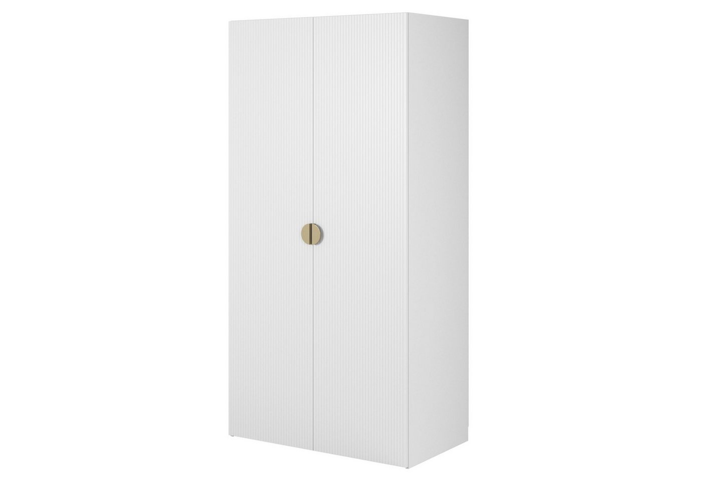 Selsey Kleiderschrank MOONIR mit geriffelten Fronten, Kleiderstange und Regalen Selsey Kleiderschrank MOONIR mit geriffelten Fronten, Kleiderstange und Regalen von Selsey