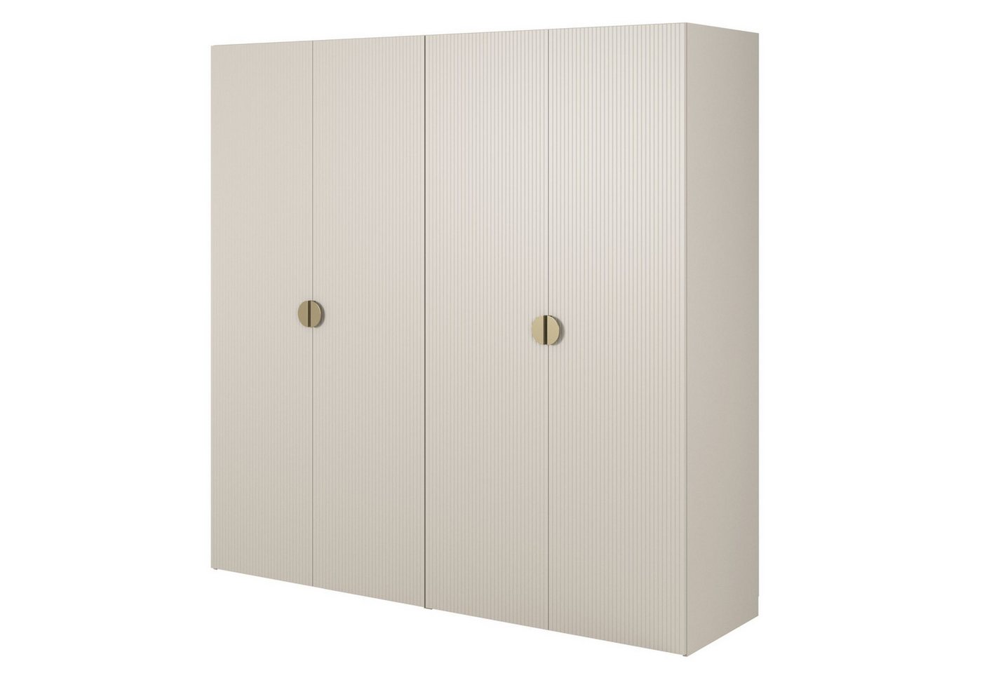 Selsey Kleiderschrank MOONIR mit geriffelten Fronten, Kleiderstange und Regalen Selsey Kleiderschrank MOONIR mit geriffelten Fronten, Kleiderstange und Regalen von Selsey