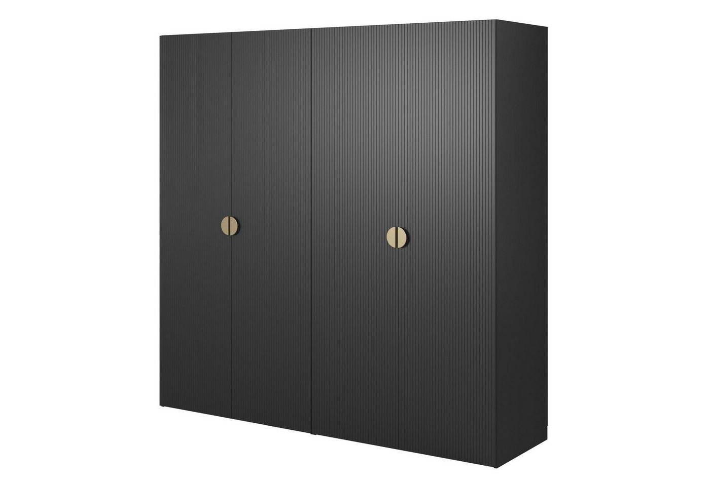 Selsey Kleiderschrank MOONIR mit geriffelten Fronten, Kleiderstange und Regalen Selsey Kleiderschrank MOONIR mit geriffelten Fronten, Kleiderstange und Regalen von Selsey