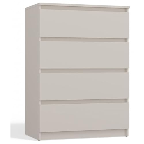 Selsey Kommode Malwa 97 x 70 x 40 cm - Vier Geräumige Schubladen - Grifflose Front - Robuste Laminierte Spanplatte 16 mm - Kaschmir Design - Ideal für Schlafzimmer von Selsey