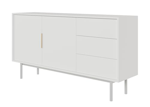 Selsey Kommode Aufbewahrungsschrank 2 Türen 3 Schubladen Schrank Schubladenschrank Push to Open Soft Close 154 cm Viviaro Weiß Selsey Kommode Aufbewahrungsschrank 2 Türen 3 Schubladen Schrank Schubladenschrank Push to Open Soft Close 154 cm Viviaro Weiß von Selsey
