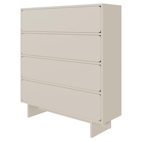 Selsey Kommode Aufbewahrungsschrank 4 Schubladen 101 cm Schrank Schubladenschrank Push to Open Graubeige Wuwu Selsey Kommode Aufbewahrungsschrank 4 Schubladen 101 cm Schrank Schubladenschrank Push to Open Graubeige Wuwu von Selsey