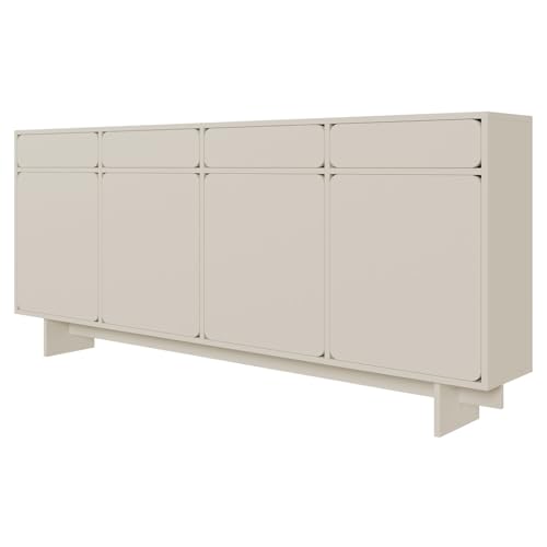 Selsey Kommode Aufbewahrungsschrank 4 Türen 4 Schubladen 200 cm Schrank Schubladenschrank Push to Open Graubeige Wuwu Selsey Kommode Aufbewahrungsschrank 4 Türen 4 Schubladen 200 cm Schrank Schubladenschrank Push to Open Graubeige Wuwu von Selsey
