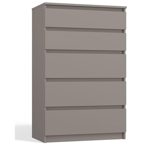 Selsey Kommode Malwa 97 x 70 x 40 cm - Fünf Geräumige Schubladen - Grifflose Front - Robuste Laminierte Spanplatte 16 mm - Kaschmir Design - Ideal für Schlafzimmer Selsey Kommode Malwa 97 x 70 x 40 cm - Fünf Geräumige Schubladen - Grifflose Front - Robuste Laminierte Spanplatte 16 mm - Kaschmir Design - Ideal für Schlafzimmer von Selsey