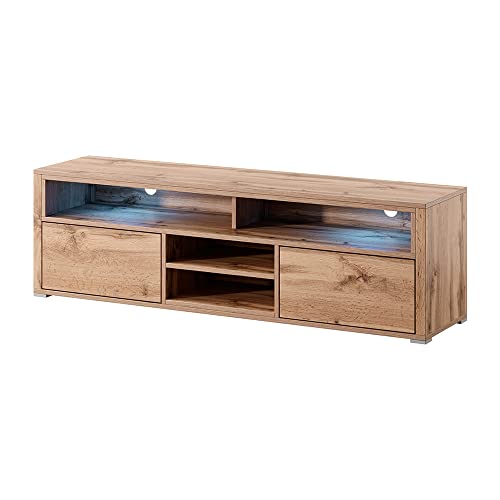 Selsey LAKSA - TV-Lowboard Wotan Eiche mit LED 137 cm Selsey LAKSA - TV-Lowboard Wotan Eiche mit LED 137 cm von Selsey
