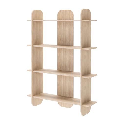 Selsey Livio Bücherregal 107,2 cm x 149,4 cm x 28 cm, Designer-Wandregale aus Holz, 16 mm Laminatplatte, 4 offene Regale, geölte Eiche PD3037, ideale Innendekoration Selsey Livio Bücherregal 107,2 cm x 149,4 cm x 28 cm, Designer-Wandregale aus Holz, 16 mm Laminatplatte, 4 offene Regale, geölte Eiche PD3037, ideale Innendekoration von Selsey