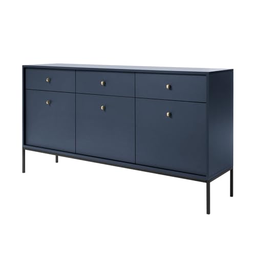 Selsey MONNE - Eine dreitürige Kommode mit schubladen (marineblau) von Selsey