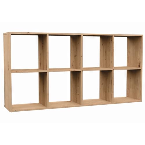 Selsey Malax Wandregal, 8 Fächer, 75x147x30 cm, laminiertes Holz, Farbe: handgefertigte Eiche, modular hoch/niedrig, modern/klassisch, für Wohnzimmer/Büro, einfache Selbstmontage Selsey Malax Wandregal, 8 Fächer, 75x147x30 cm, laminiertes Holz, Farbe: handgefertigte Eiche, modular hoch/niedrig, modern/klassisch, für Wohnzimmer/Büro, einfache Selbstmontage von Selsey