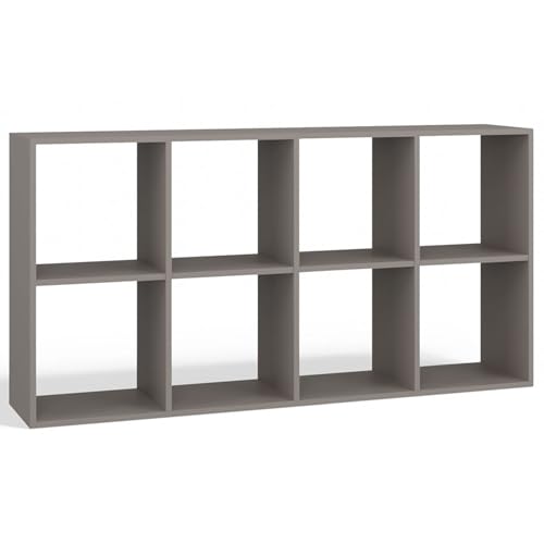 Selsey Malax Wandregal – 8 Fächer – 75 x 147 x 30 cm – praktisches Wandregal aus Holz für Wohnzimmer/Büro – modular: hoch/niedrig – moderner/klassischer Stil – laminiert – Farbe: Grau – Selbstmontage Selsey Malax Wandregal – 8 Fächer – 75 x 147 x 30 cm – praktisches Wandregal aus Holz für Wohnzimmer/Büro – modular: hoch/niedrig – moderner/klassischer Stil – laminiert – Farbe: Grau – Selbstmontage von Selsey