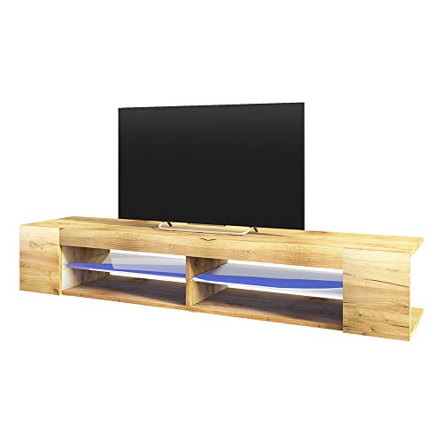 Selsey Mitchell – TV-Lowboard Wotan Eiche Matt 180 cm breit mit LED von Selsey