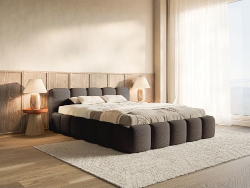 Selsey Polsterbett 160x200 cm Modernes Design, Stabiler Metallrahmen mit Gasdruckfedern Legend-Stoffbezug in Braun Bett mit Bettkasten Maximale Belastung 250 kg Selsey Polsterbett 160x200 cm Modernes Design, Stabiler Metallrahmen mit Gasdruckfedern Legend-Stoffbezug in Braun Bett mit Bettkasten Maximale Belastung 250 kg von Selsey