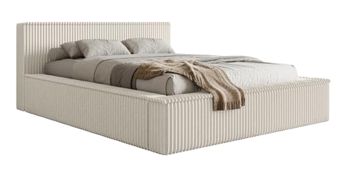 Selsey Polsterbett 180 x 200 cm Doppelbett Gepolstertes Bett Bettgestell Mit Stauraum Und Kopfteil Weicher Cord Stoff Creme Affolio Selsey Polsterbett 180 x 200 cm Doppelbett Gepolstertes Bett Bettgestell Mit Stauraum Und Kopfteil Weicher Cord Stoff Creme Affolio von Selsey