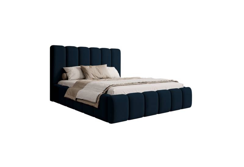 Selsey Polsterbett BISCOTTINO, Gepolstertes Doppelbett mit Bettkasten, Lattenrost und Kopfteil von Selsey
