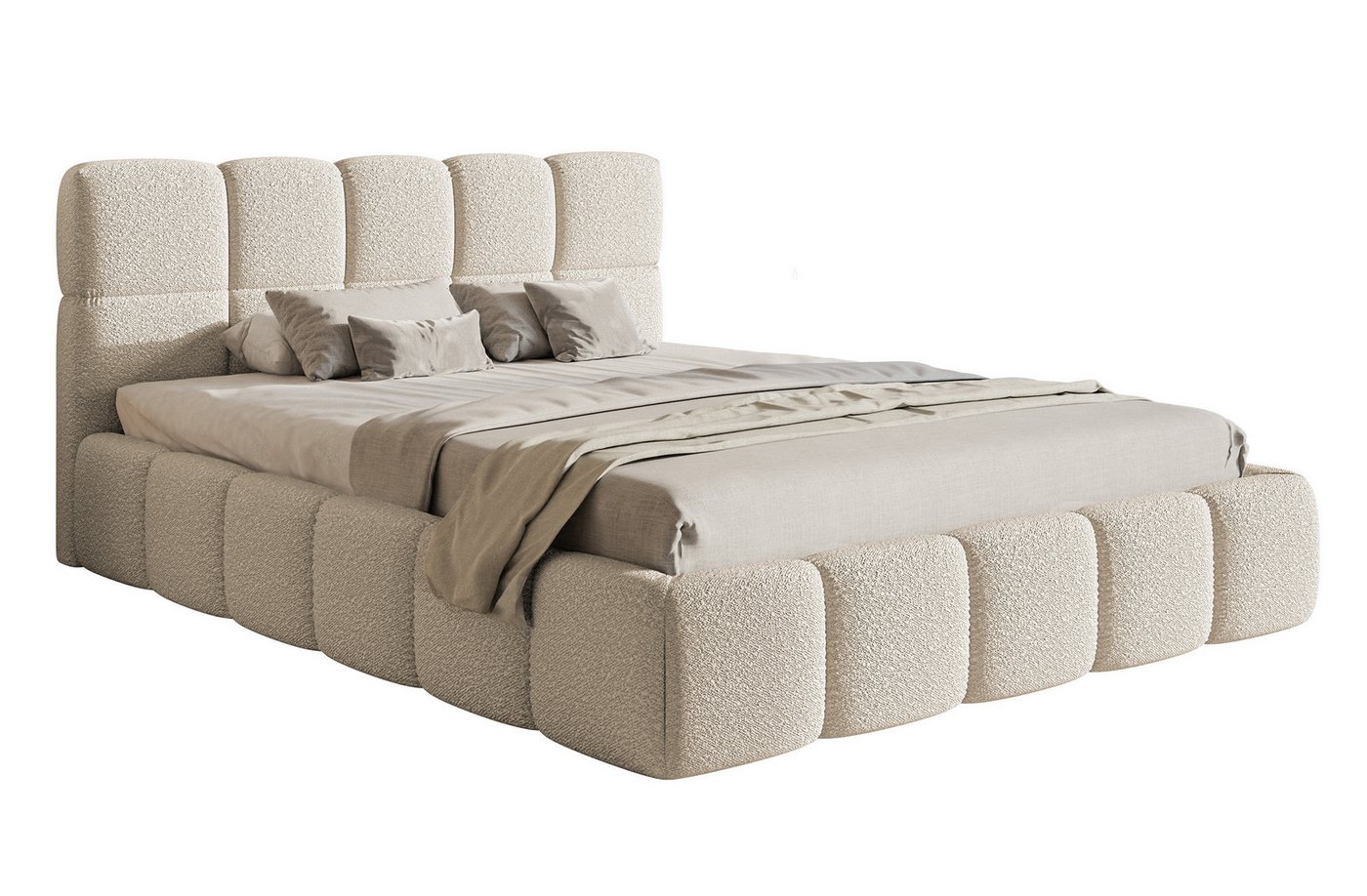 Selsey Polsterbett CLOUDY, mit Bettkasten, Lattenrost, Kopfteil und Bouclé-Bezug Selsey Polsterbett CLOUDY, mit Bettkasten, Lattenrost, Kopfteil und Bouclé-Bezug von Selsey