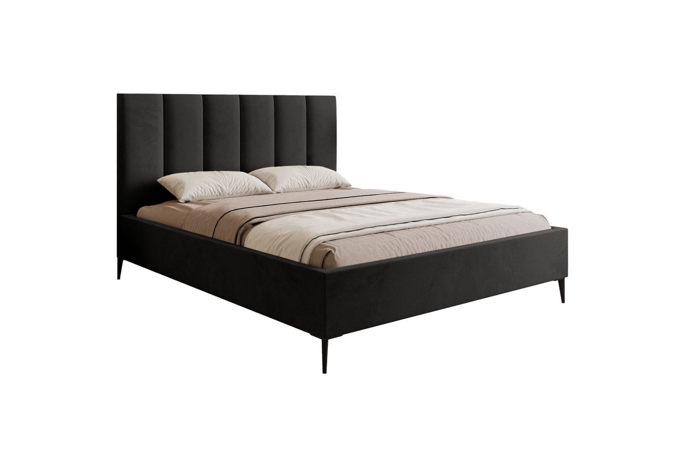 Selsey Polsterbett MASEGO, Gepolstertes Doppelbett mit Samtbezug, Betthaupt und Bettkasten Selsey Polsterbett MASEGO, Gepolstertes Doppelbett mit Samtbezug, Betthaupt und Bettkasten von Selsey