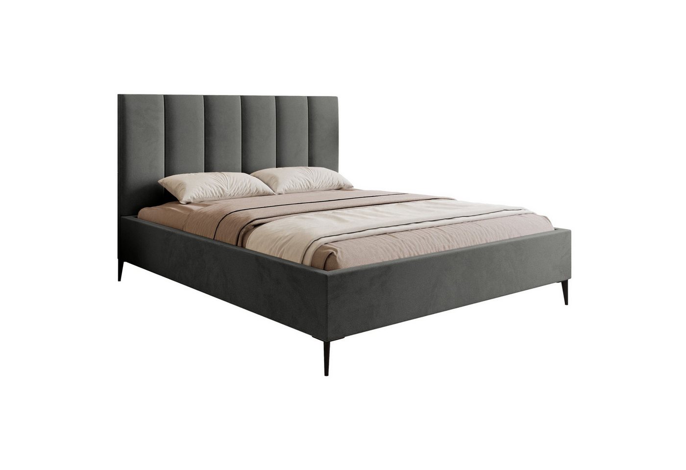 Selsey Polsterbett MASEGO, Gepolstertes Doppelbett mit Samtbezug, Betthaupt und Bettkasten Selsey Polsterbett MASEGO, Gepolstertes Doppelbett mit Samtbezug, Betthaupt und Bettkasten von Selsey