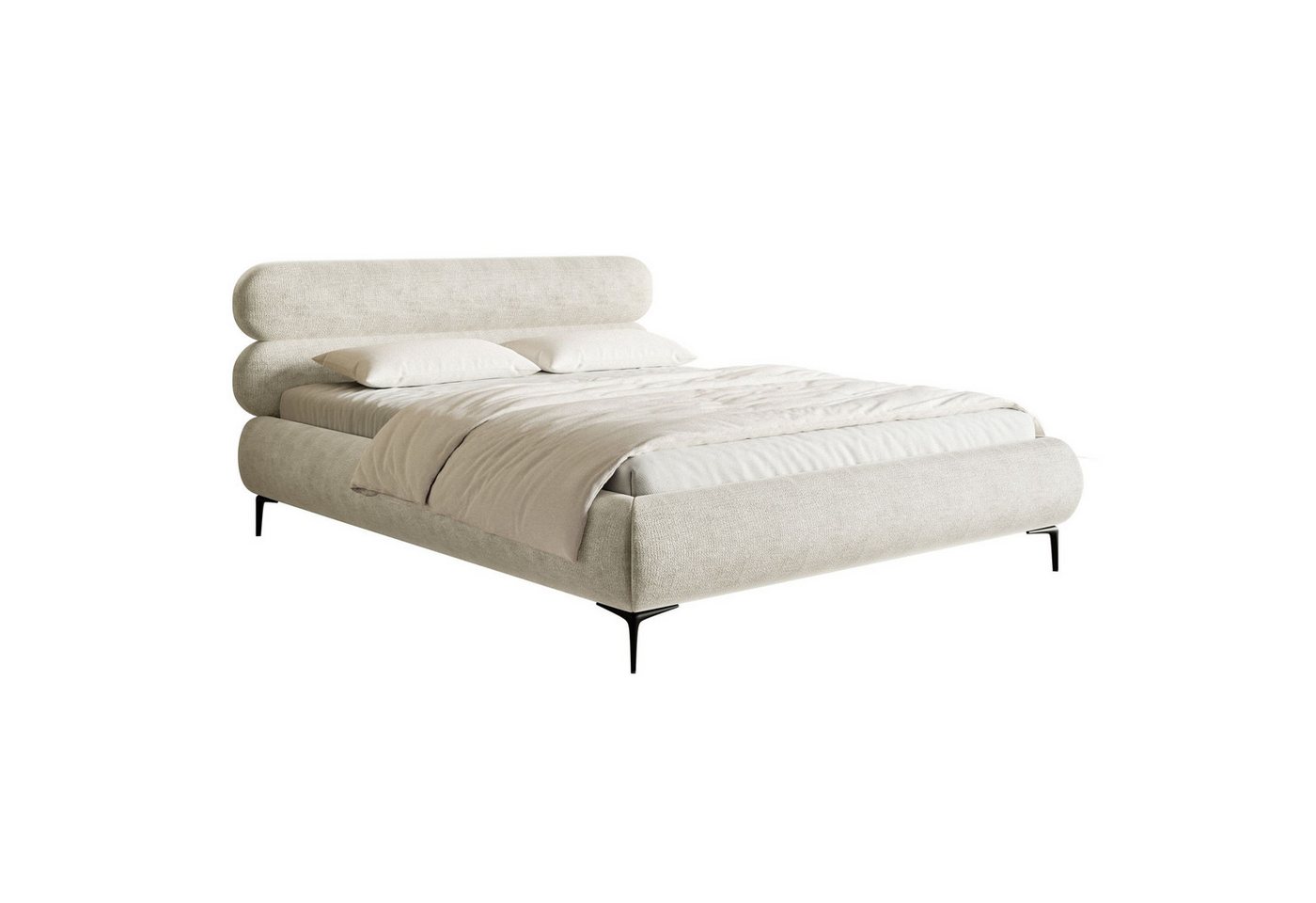 Selsey Polsterbett ROULE, mit Chenille-Bezug, Bettkasten, Lattenrost und schwarzen Beinen Selsey Polsterbett ROULE, mit Chenille-Bezug, Bettkasten, Lattenrost und schwarzen Beinen von Selsey
