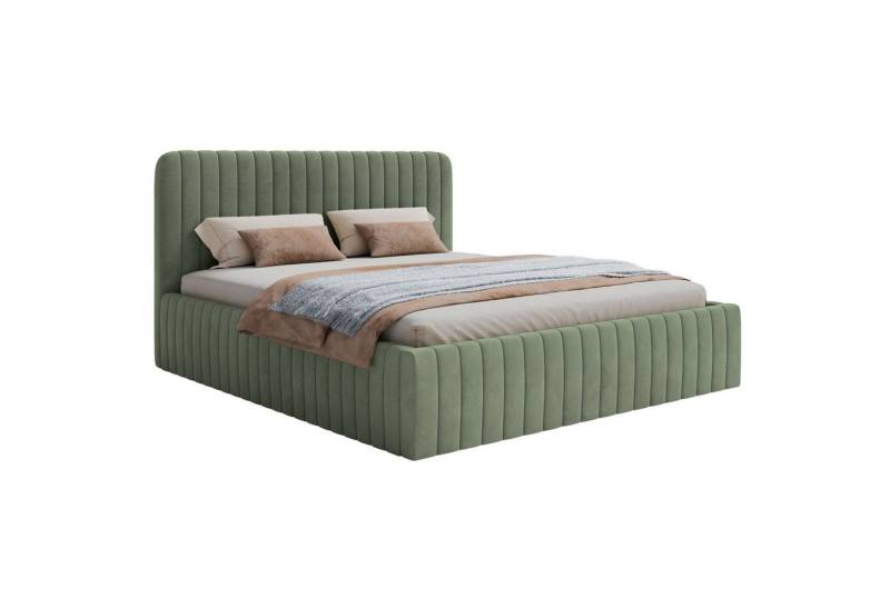 Selsey Polsterbett SALIANO, Doppelbett mit wasserabweisendem Samtbezug und Bettkasten von Selsey