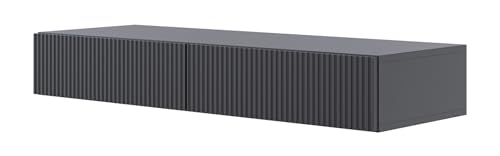 Selsey Schminktisch Makeup Tisch Frisiertisch Hängend Kosmetiktisch 110 cm Mit 2 Schubladen Veldio Schwarz von Selsey