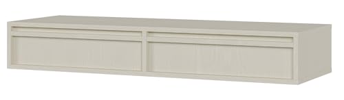 Selsey Schminktisch Makeup Tisch Frisiertisch Kosmetiktisch 110 cm Mit 2 Schubladen Hängend Sandbeige Evo von Selsey